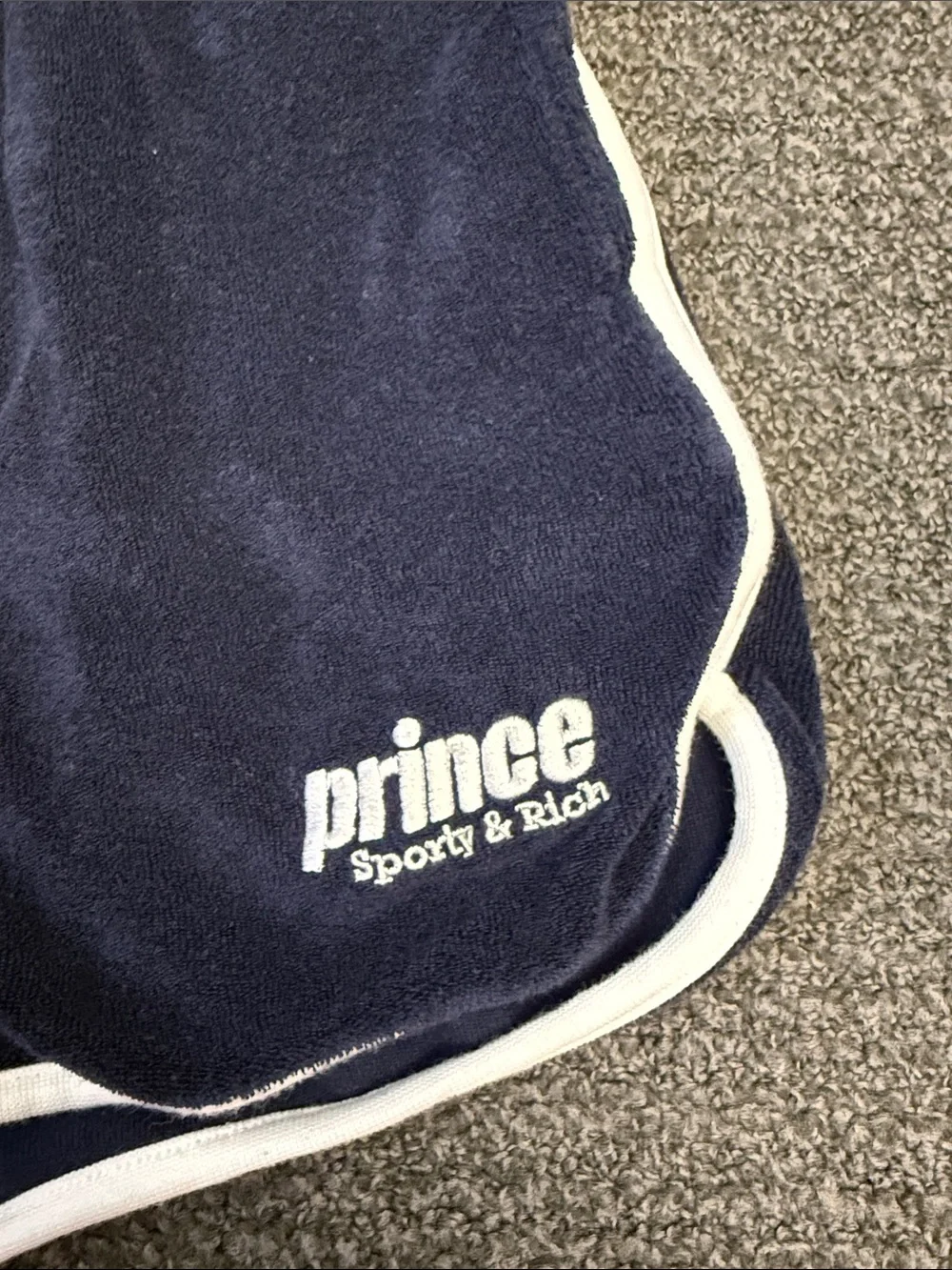 Sporty & Rich x Prince Sporty Terry Short in Navy/White